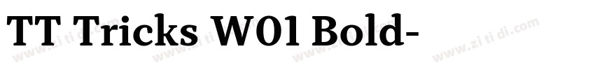TT Tricks W01 Bold字体转换